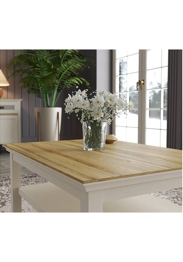 Sakura Beyaz - Ceviz Frn - 21024 Misto Orta Sehpa Beyaz - Ceviz