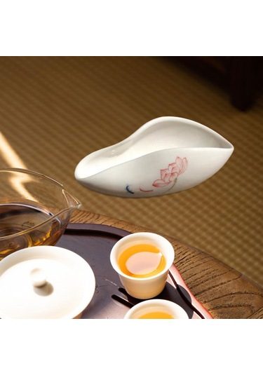 Suntek Ev Büfe Balık Ve Nilüfer Için Seramik Dozaj Kabı