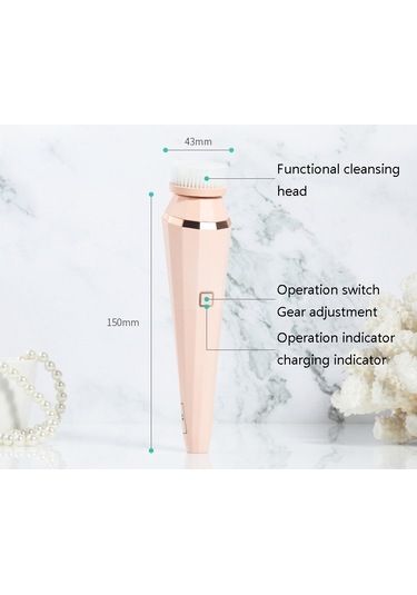 Sones Çok Fonksiyonlu Yüz Temizleme Makinesi Güzellik Masajı Silikon Yüz Temizleme Makinesi Yeşil