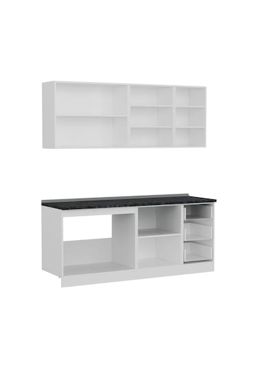 Minar 195 Cm Mutfak Dolabı Beyaz Dore 195-d2