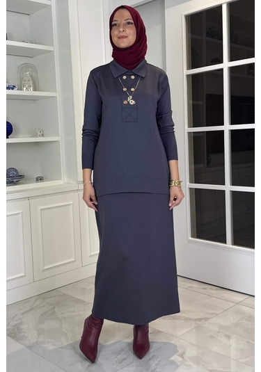 Sare Triko Takım Antrasit Çok Renkli