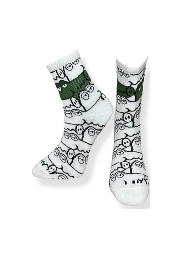 5'li Unısex Kelebek Ve Retro Temalı Esnek Nem Alabilen Pamuklu Spor Soket Çoraplar Çok Renkli