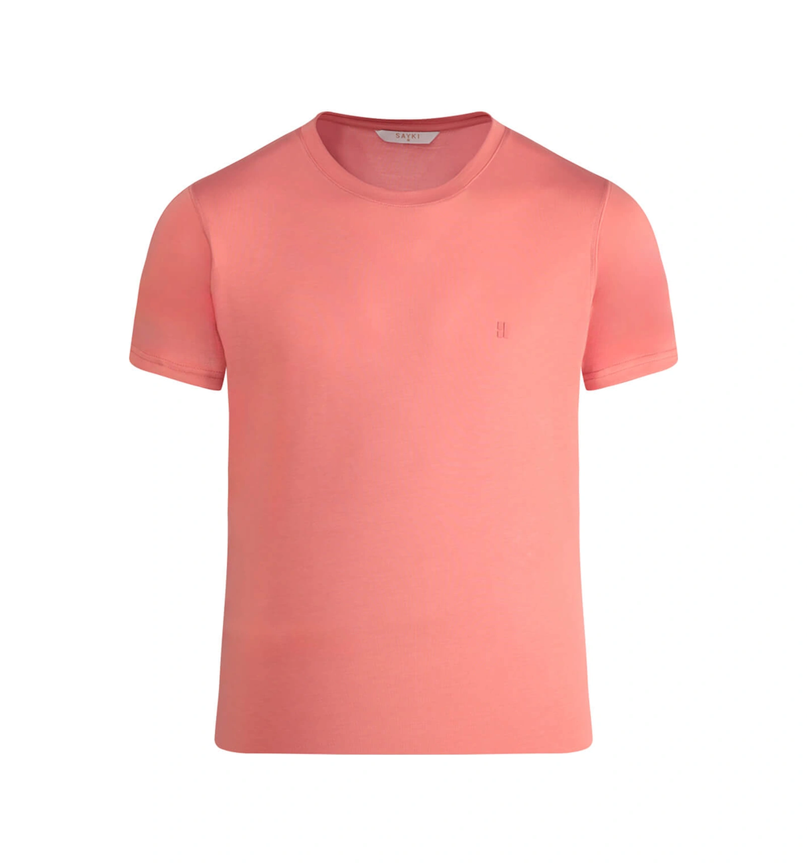 Pembe Regular Fit Bisiklet Yaka Tişört 671748