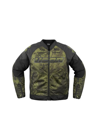 Icon Overlord 3 Magnacross Korumalı Motosiklet Montu Siyah Yeşil