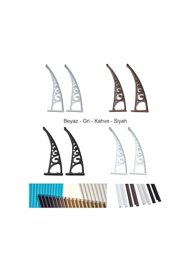 Pratik Sundurma Kapı Pencere Üstü 100x100 Cm Bronz 6 Mm Levhalı Bronz