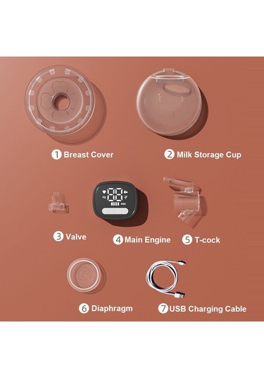 Agoodshop Taşınabilir Giyilebilir Göğüs Pompası - Beyaz