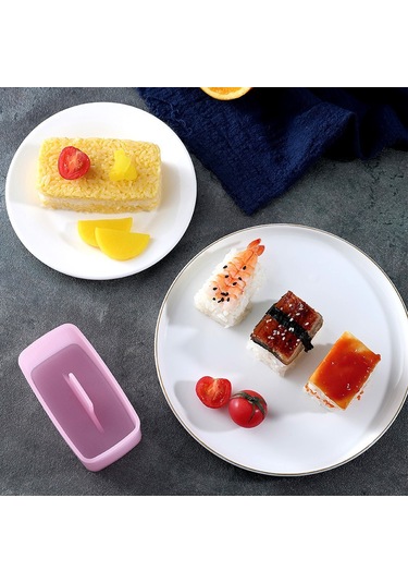 Sebze Ruloları, Dikdörtgen Bin Katlı Suşiler Vb. İçin Pirinç Muffin Kalıpları.