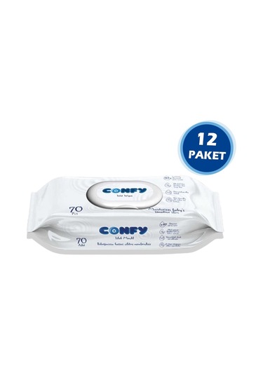 Confy Premium Islak Mendil Soft Care 70 Adet X 12 Paket 840 Yaprak