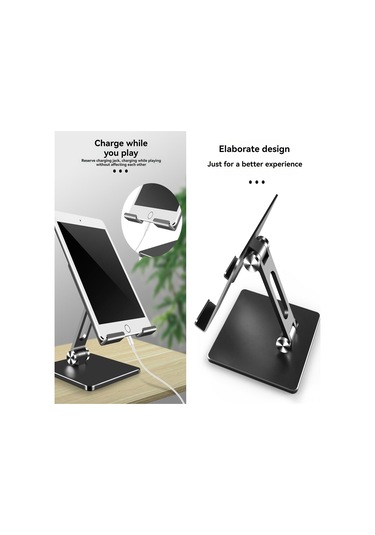 Lemestar Alüminyum Alyaş Çift Kullanimlı Telefon-tablet Ayakçısı: Açılır, Açı Ayarlanabilir, Dürtüye Dayanıklı, Masaüstü Kullanimı, Gümüş