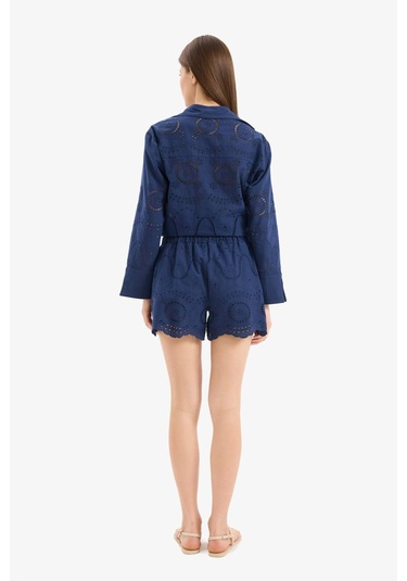 Defacto Regular Fit Brode Plaj Şortu-fall İn Love E0599ax25smnv241 Lacivert