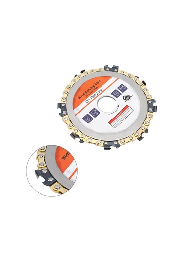 Padalink Karbür 8 Dişli Zincir Testere Diski - 115mm 4.5" Açımlı Zımpara Uyumlu, Ahşap/plastik Kesim, Hızlı Atık Temizliği, Verimlilik Artırıcı