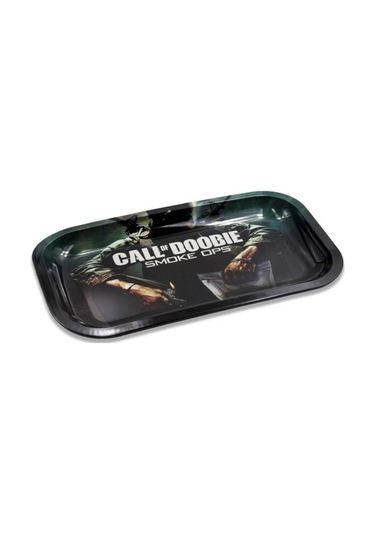 Büyük Metal Tepsi Call Of Doobie Beyaz