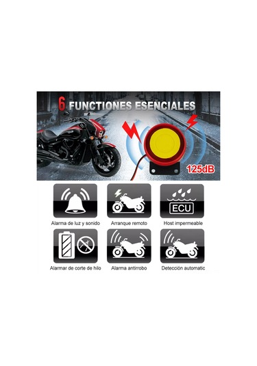 Yaozixa Motosiklet Güvenlik Sistemi: Uzakdan Kontrol, Tehlike Alarmı, 125db Siren, Keyless Başlatma, 12v Evrensel Uyumlu Cs-159a1 Bluetooth