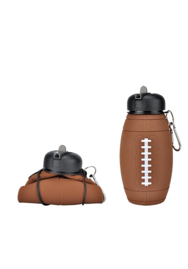 Açık Hava Sporları Küresel Silikon Katlanır Bardak-rugby