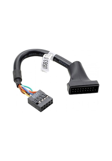 Usb 3.0 19 Pin Erkek To 9 Pin Usb 2.0 Dişi Çevirici Kablo 15cm