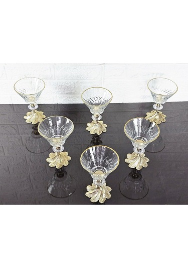 Paşabahçe Serisi Vanıllıa Kase & Magnolıa Kase & Dondurmalık & Şekerlik Semerkand Gold Döküm Ayaklı Naturel