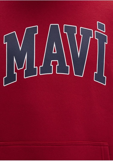 Mavi - Mavi Logo Baskılı Kırmızı Sweatshirt 067149-70464 Kırmızı (555249453) Kırmızı