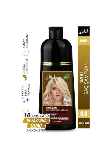 Jaja Vitamin İçerikli Saç Pigment Şampuanı Unisex 300 Ml 9.0 Sarı Tüm Saçlar