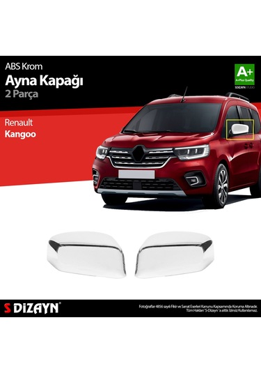 S-dizayn Renault Kangoo 3 Abs Krom Ayna Kapağı 2 Prç 2021 Üzeri