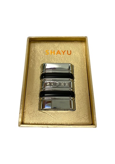 Shayu Pürmüzlü Çakmak Gümüş Füme Zirkon Taşlı Gümüş