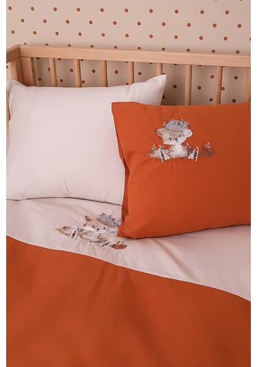 Cuddly Nakışlı %100 Pamuklu Bebek Nevresim Takımı Çok Renkli