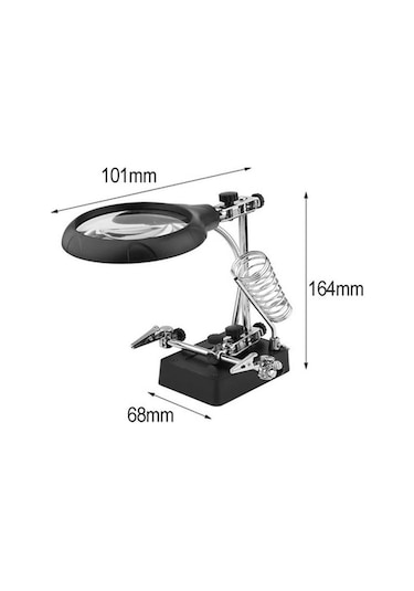 Mg16129-C Led Işıklı Büyüteçli - Mercekli Havya Sehpası Zd-126-3 (497613901)