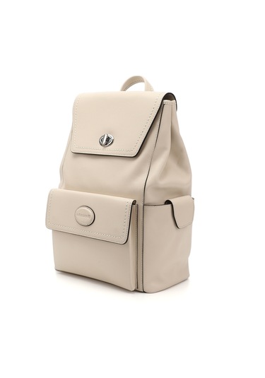 Gönderir Bej Antik Hakiki Deri El Ve Sırt Çantası Bej