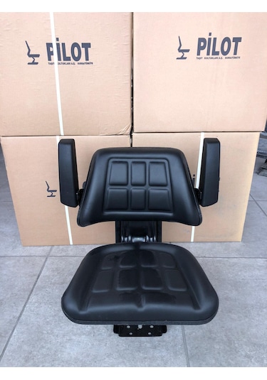 Pilot Traktör Koltuk Kollu Et62 Traktör Koltuğu Pilot Siyah Renk