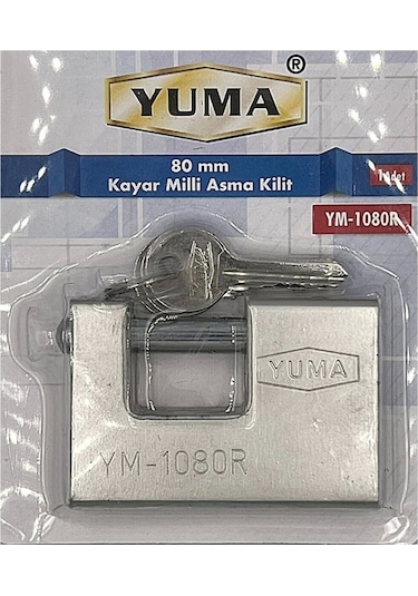 Yuma Kayar Milli Döküm Asma Kilit 80 Mm YM1080-R