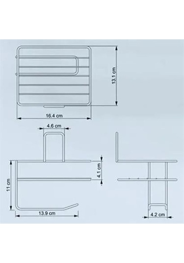 Petinka Tuvalet Kağıdı Tutacağı Siyah Modern Metal Tasarım Yapışkanlı Yedek Raf