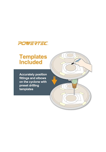 Powertec 70292 10 Cm Siklon Toz Toplama Dirsekler Ve Bağlayıcılar 1