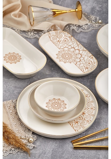Taç Laterna Vicenza 53 Parça 12 Kişilik Porselen Yemek Takımı