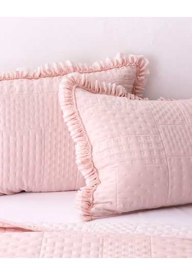 Madame Coco Medus Çift Kişilik Yatak Örtüsü - Pudra Pudra