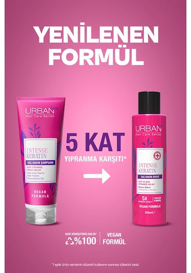 Intense Keratin Aşırı Yıpranmış Saçlara Özel Saç Bakım Kremi 250ml-vegan
