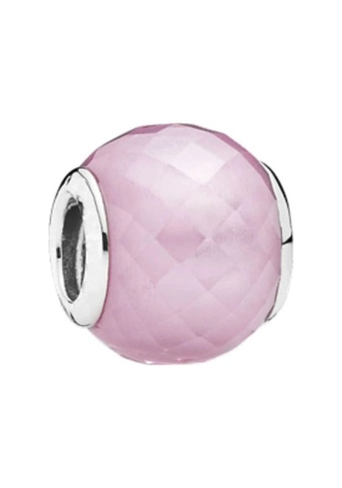 Nur Silver Pembe Murano Gümüş Charm Nur-bl00715
