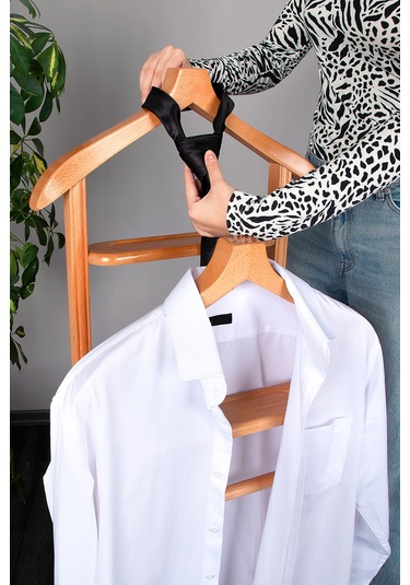 İki Tepeli Dilsiz Uşak Açık Kahverengi Masif Ahşap Palto Ceket Açık Kahverengi