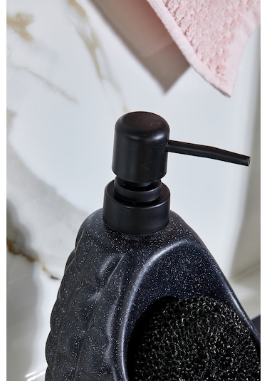 Cooker 180 Ml Seramik Süngerlikli Sıvı Sabunluk Ckr3557 Siyah