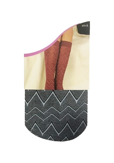 Etnik Kadın Pantolon Çorabı Toz Mavi