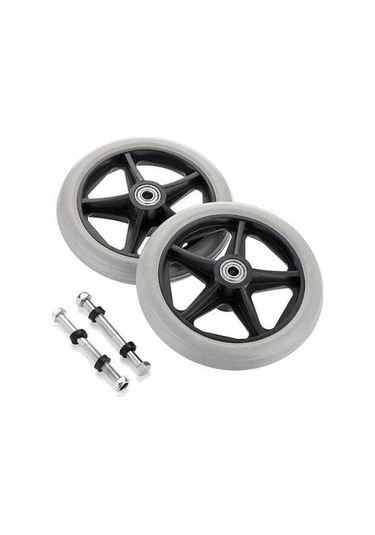 Novahub 2 Adet 6'lık Gri Yedek Lastik Tekerlek Sandalye/yürütücü İçin -