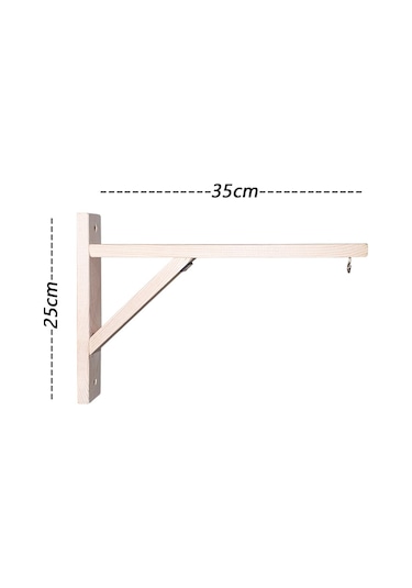Doğal Ahşap Saksı Askısı Raf Ayağı Kancalı Zımparalı 1 Adet