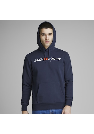 Jack Jones Sweat Hood Corp Old Logo 12137054-Nvy (385455098) Lacivert
