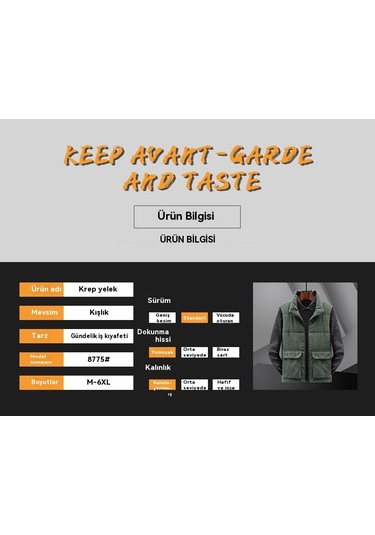 Erkekler İçin Büyük Beden Kadife Polar Astarlı Kalın Yelek Sarı