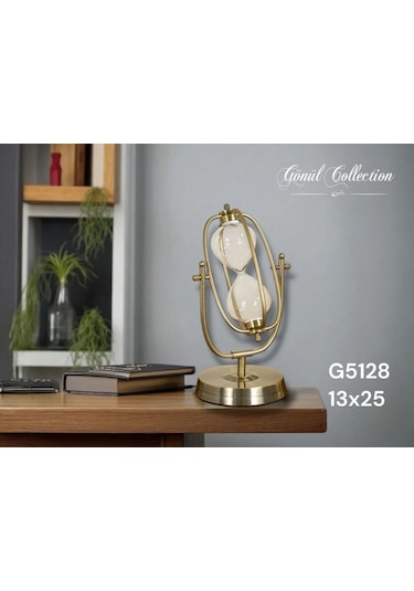 Gönül Gnl 5128 Dekoratif Cam Kum Saati 13x25 Cm Gold