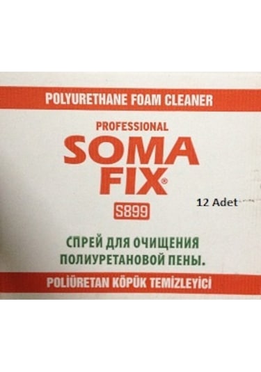 12 Adet 500 ML Somafix Poliüretan Köpük Temizleyici 1 Koli