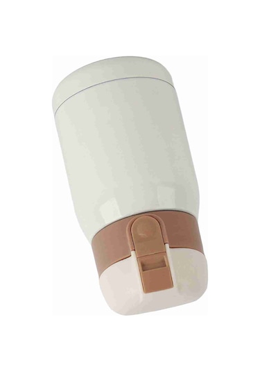 Geeroyoo Stok Çelik Vakumlu Termos Bardak Bej, 200ml - Isı Saklama, Tüpü Kapağı, Spill Proof, Seyahat Ve Ofis İçin