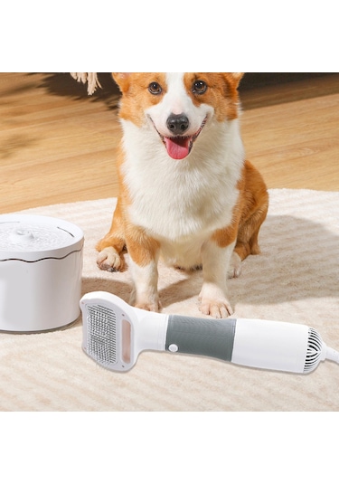 Homyl Pet Kurutma Saç Makinesi Slicker Fırça Ev Kedi Gri