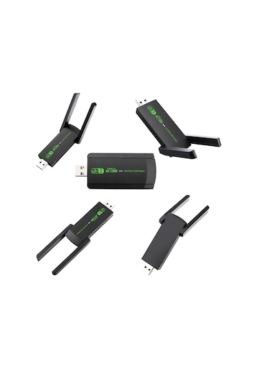Usb Wireless Adaptör Wifi5 Ac1300 Mbps Dual Bant Usb Adapter 2.4g -5g