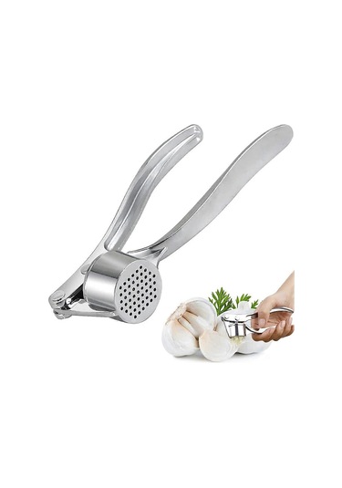 Profesyonel Gıda Hazırlığı Sarımsak Presi, Karanfil, Zencefil, Fındık, Yaban Turpu, Havuç İçin Katı Çinko Alaşımlı Sarımsak Ezici - Ağır Hizmet Tipi, Ergonomik Sap Siyah