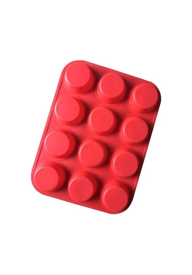 Turuncu Silikon Muffin Tavası Seti - Cupcake Tavaları 12 Bardak Silikon Pişirme Kalıpları, Bpa İçermeyen% 100 Gıda Sınıfı, Sıkıştırma Testi Onaylandı