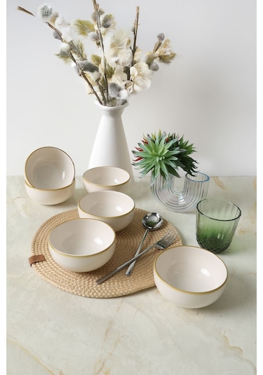 Keramika Bronze Bloom Bulut Kase 12 Cm 6 Adet 22928 Çok Renkli
